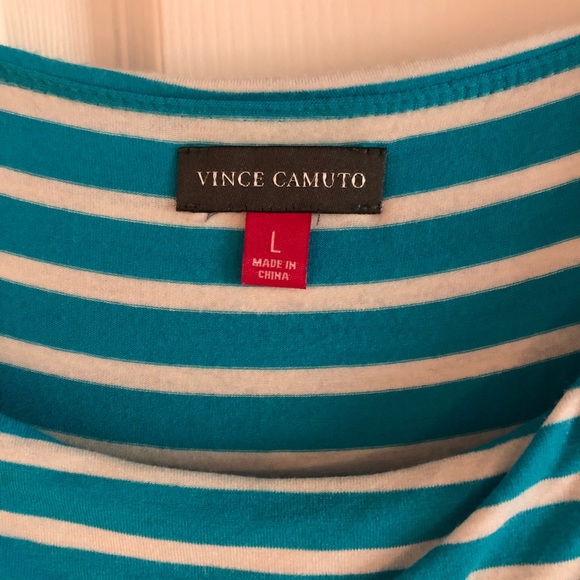Vince Camuto striped tank in blue and white. - Picture 2 of 5